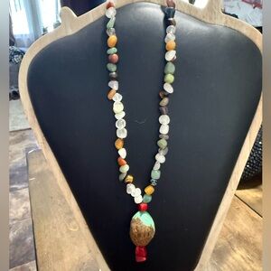 vintage multi-gemstone necklace